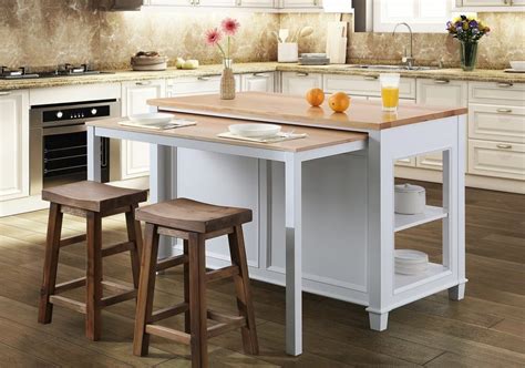 kitchen island with hidden table